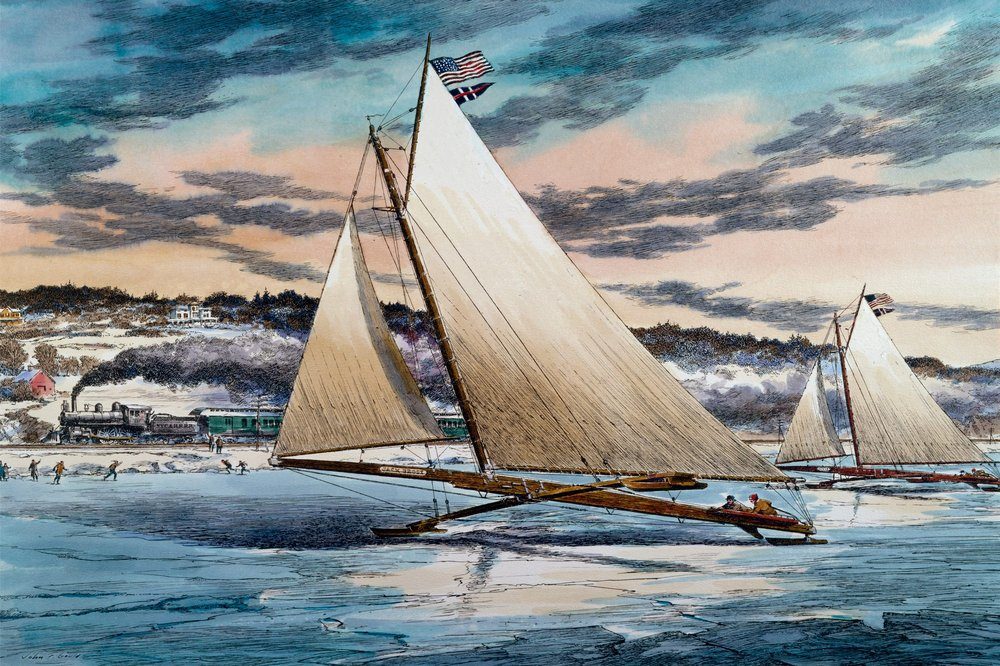 Famous Iceboats Jack Frost and Icicle by John F. Gould
