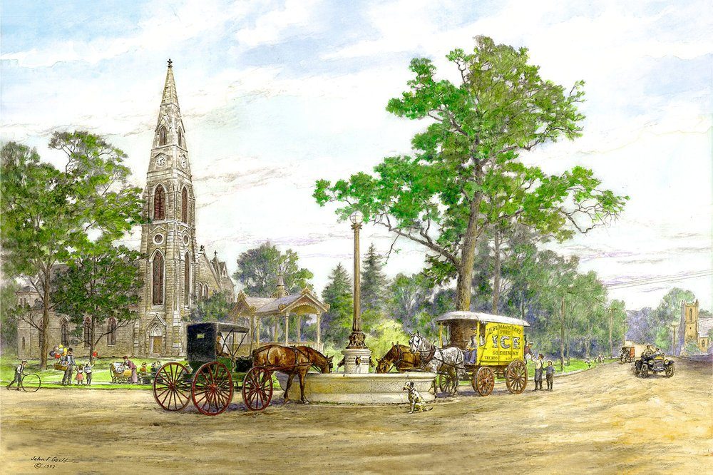 Harriman Fountain in Goshen, New York