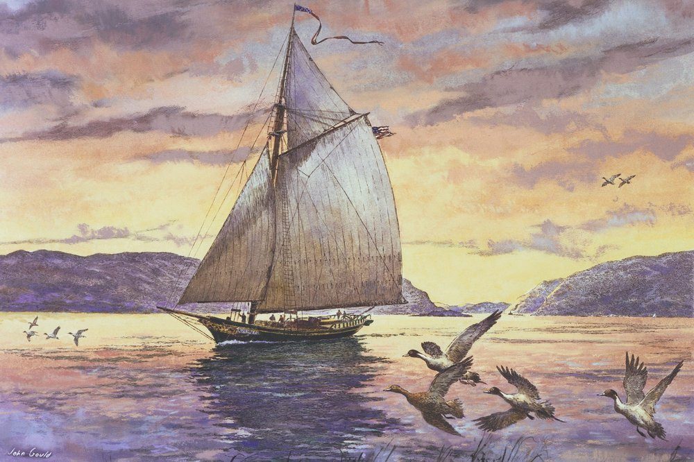 Hudson River Sloop sailing on the Hudson