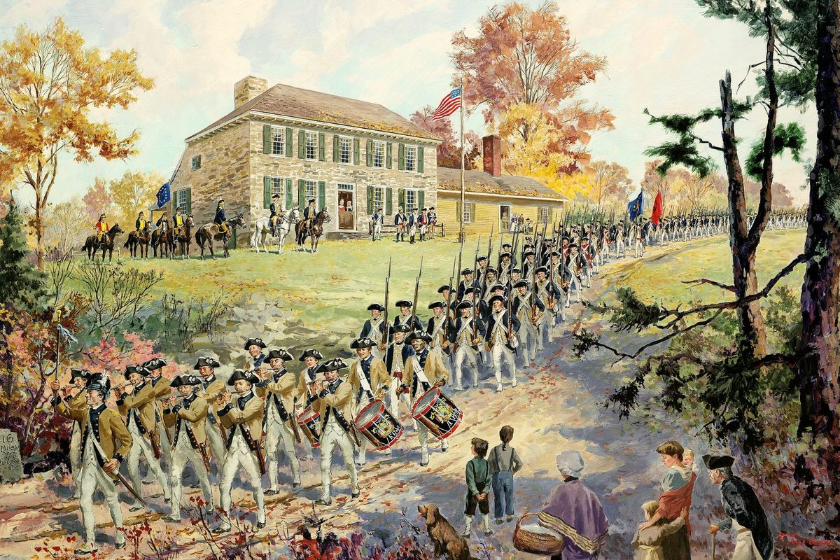The Last Great March, 1782 — soldiers marching through Vails Gate